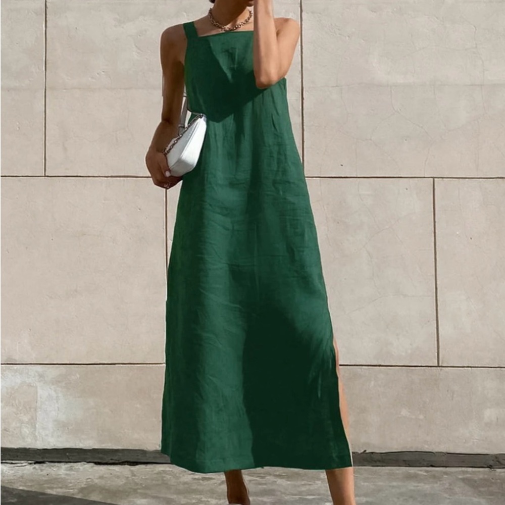 Commense Green Sleeveless Dress